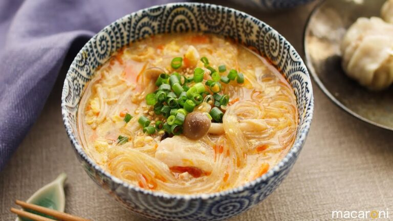 トロッと辛うま！ たっぷり きのこの 酸辣湯 スープ 春雨 のレシピ 作り方