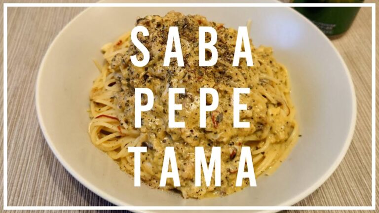 クリーミーでめちゃ楽ウマなサバ缶のペペたまパスタ / SABA PEPE TAMA