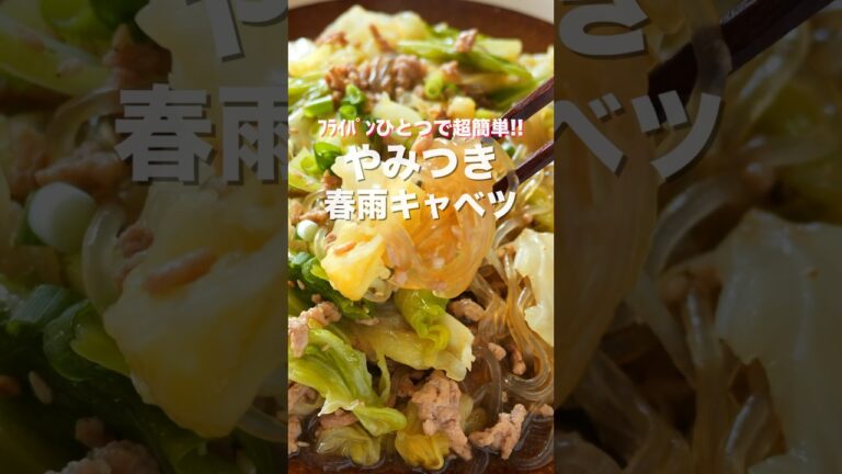 【１人前１００円で作れて旨すぎる！】フライパンひとつで超簡単／やみつき春雨キャベツの作り方【kattyanneru】