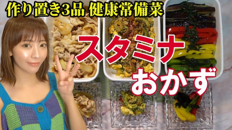 【スタミナおかず３品】６種の栄養素で作り置き常備菜【スーパーフードおかず】【簡単常備菜】