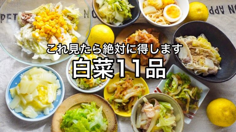 【白菜】今すぐ使えるレシピばかり！白菜１個使い切れます！簡単・旨い白菜料理11品｜白菜大量消費の決定版