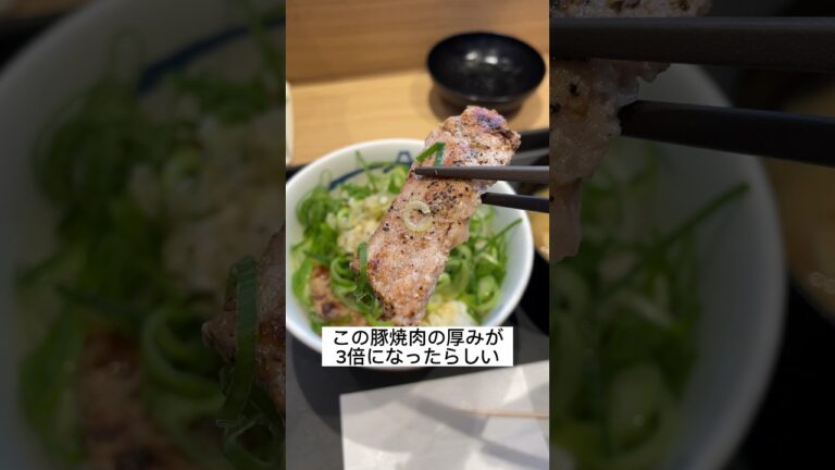 松屋の新発売「肉厚ネギ塩豚焼肉丼」を食べたら、ヤバい‼️