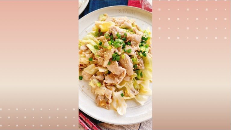 【豚肉キャベツにんにく味噌炒め】Pork and cabbage with miso