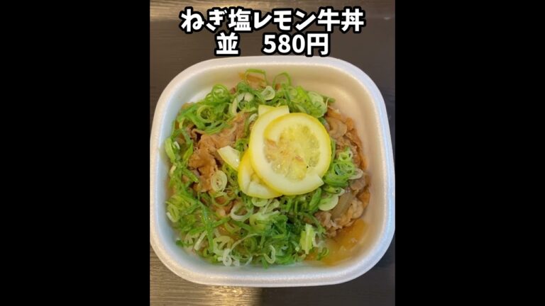 【すき家】最新ねぎ塩レモン牛丼