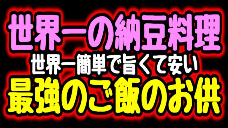 これだけは絶対試して欲しい!!【最強のご飯のお供】世界一簡単で旨くて安い納豆料理【納豆の日】The best Japanese Natto Recipe