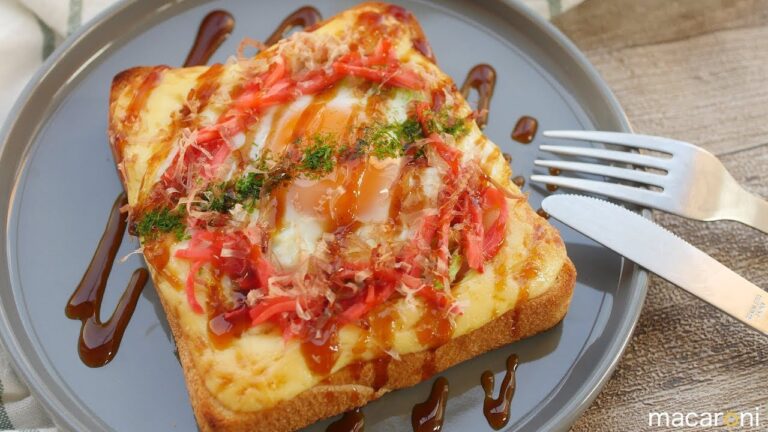 囲みマヨでおいしさ爆発！ 巣ごもり お好み焼きトーストの レシピ 作り方