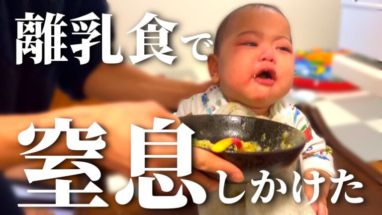 【閲覧注意】離乳食中に喉を詰まらせて窒息しかけました【注意喚起・危険】