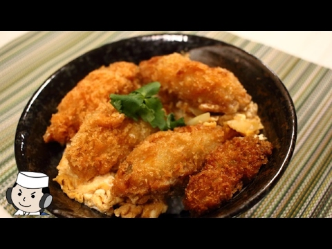 牡蠣とじ丼♪　Kaki Katsu Don♪　～Fried oyster rice bowl～