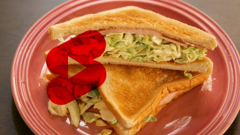 【毎日キャベツ】コールスローとハムのサンドイッチ 1個目 - Coleslaw sandwich Vol.1 #shorts​