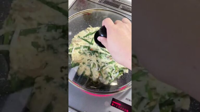 粉類ゼロ豆腐で作るダイエットチヂミ🐙🦐🦑