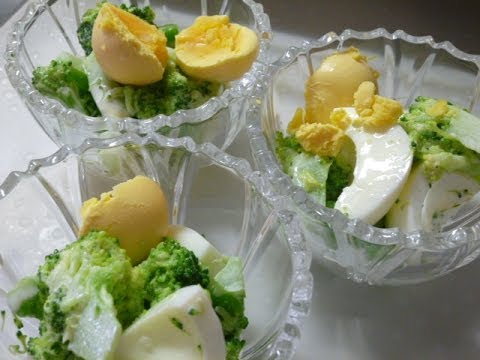 【レシピ】ブロッコリーと卵のサラダの作り方　How to make egg salad and broccoli