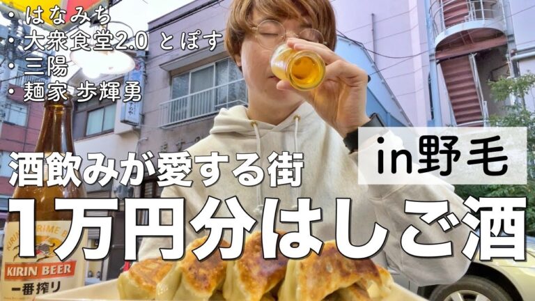 【野毛】1万円で何軒はしご酒出来るか！？【はなみち、大衆食堂2.0 とぽす、三陽、 歩輝勇】