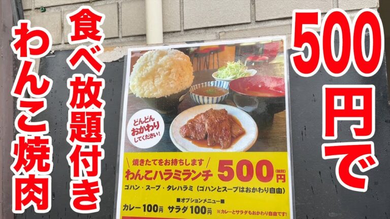 【最安値】500円で食べ放題が出来る焼肉ランチの店を発見！！