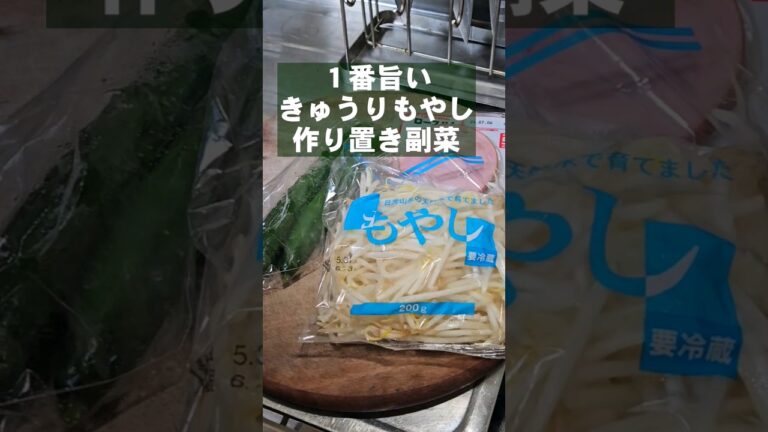 【これが1番旨い！もやしときゅうりの中華サラダ作り置き常備菜】簡単節約おつまみ副菜レシピ