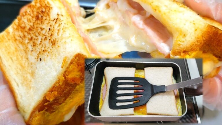 超時短！Super easy hot sandwich【one pan toast 】