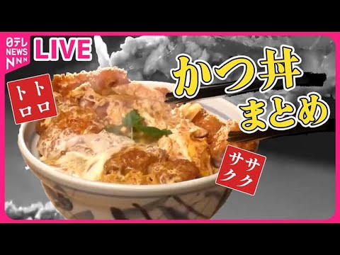 【カツ丼まとめ】溢れる肉汁、極厚トンカツ丼 / 絡みあうデミグラスソース！オリジナルカツ丼 / とろとろ卵にサックサクのカツ丼 （日テレNEWS LIVE）