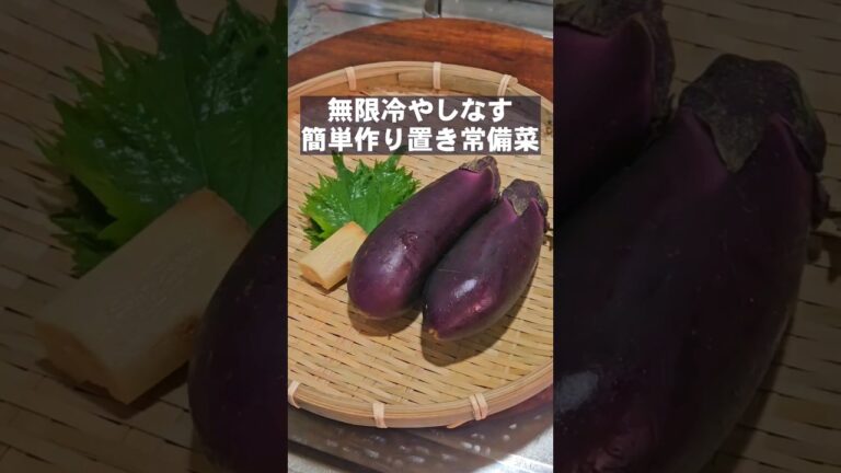 【やみつき無限冷やしナス】茄子 簡単作り置き常備菜 おつまみ 副菜 さっぱり レシピ