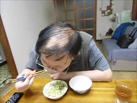 今日の夕食　ハムキャベツサラダ　#食事asmr, #キャベツ,#キュウリ,#ハム,#卵