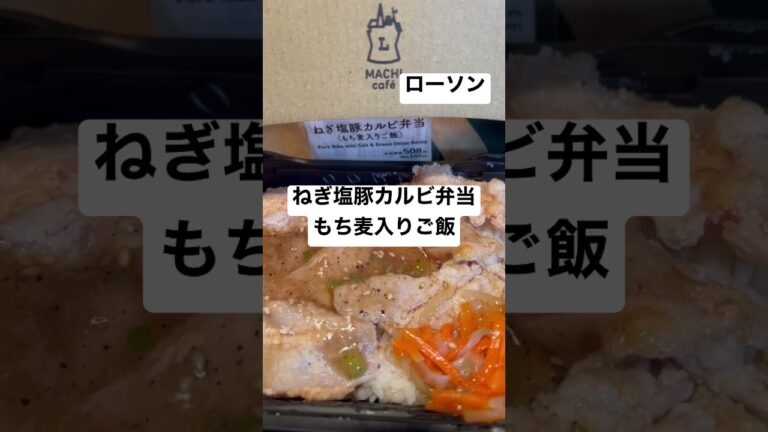 【ローソンマチカフェ㉞】ねぎ塩豚カルビ弁当もち麦入りご飯 取材拒否 全メニュー制覇 全店制覇 渋谷で深夜大量に飲んでみた 0101