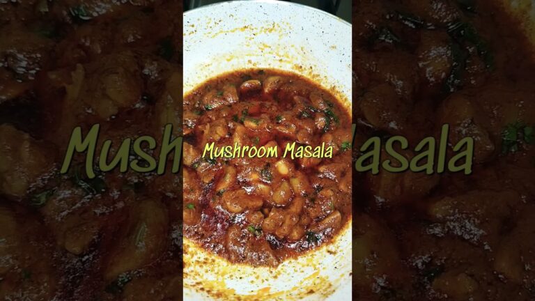 Mushroom masala recipe | mushroom curry |  #mushroommasala   #shorts