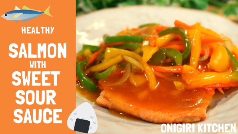 How to make Salmon Dressed with a Sweet Sour Sauce - Japanese Homemade Food Recipes-【鮭の野菜あんかけ】