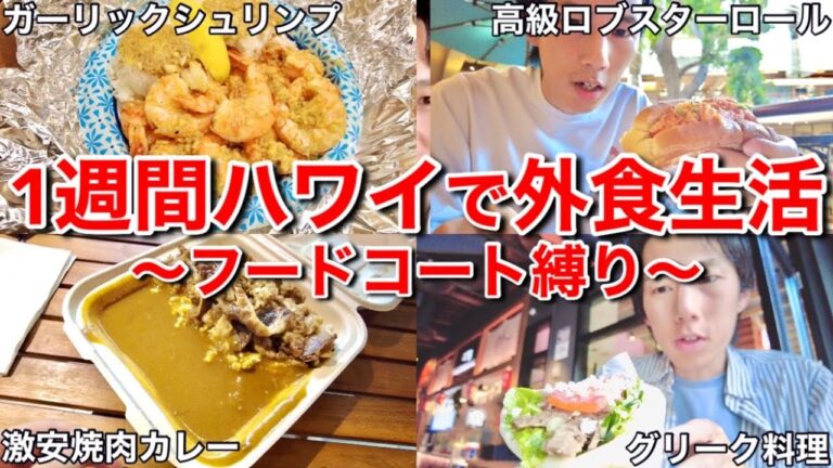 【ハワイの食費】貧乏日本人が1週間フードコートで生活したら楽しくて予想もしてなかった事が起きましたｗｗ