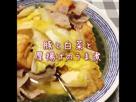 豚と白菜と厚揚げのうま煮