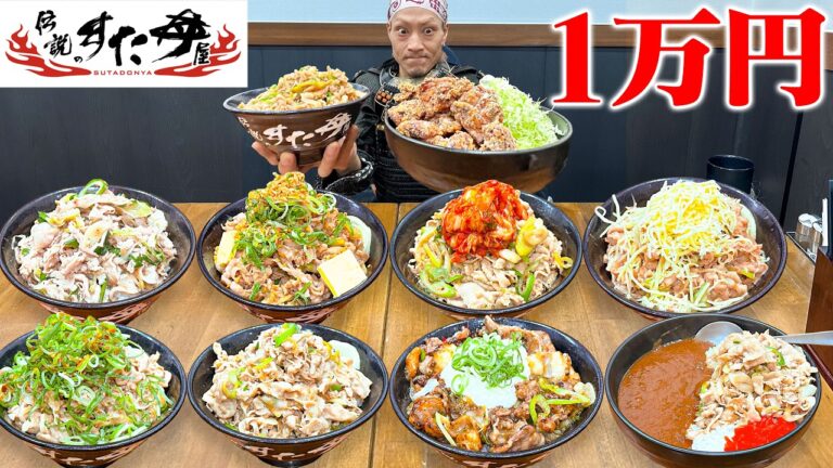 【大食い】すた丼殿で1万円分食べてスタミナアップじゃ！！【すた丼】【武士飯】