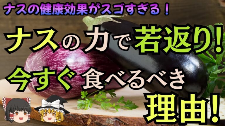 【ゆっくり解説】ナスの栄養素が持つ秘めたる力とは？