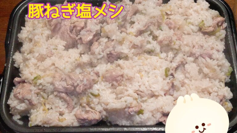 【ホットプレート】塩ダレで味付け♪豚ねぎ塩メシ！【RCS】