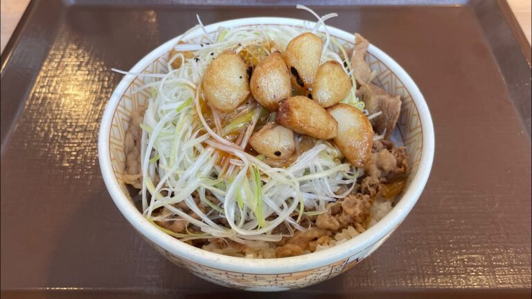 すき家の「にんにく白髪ねぎ牛丼」がスタミナ抜群、シャキシャキ食感がたまりません