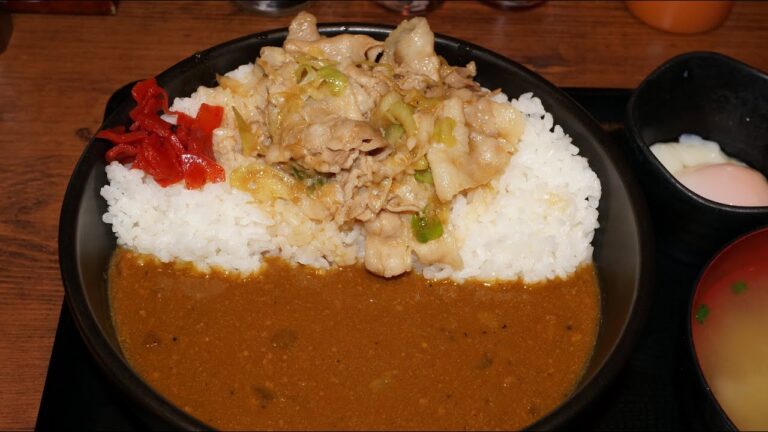 伝説のすた丼屋の「すたみなカレー」Stamina Curry and Rice of Sutadon-ya.