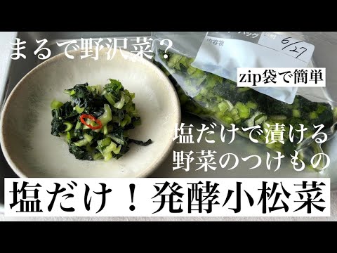 【発酵小松菜】塩だけで漬ける小松菜の漬物（乳酸発酵／塩分控えめ）