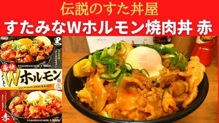 伝説のすた丼屋 すたみなWホルモン焼肉丼 赤【新発売/総肉量「すた丼」の約1.7倍 豪快ボリューム丼】