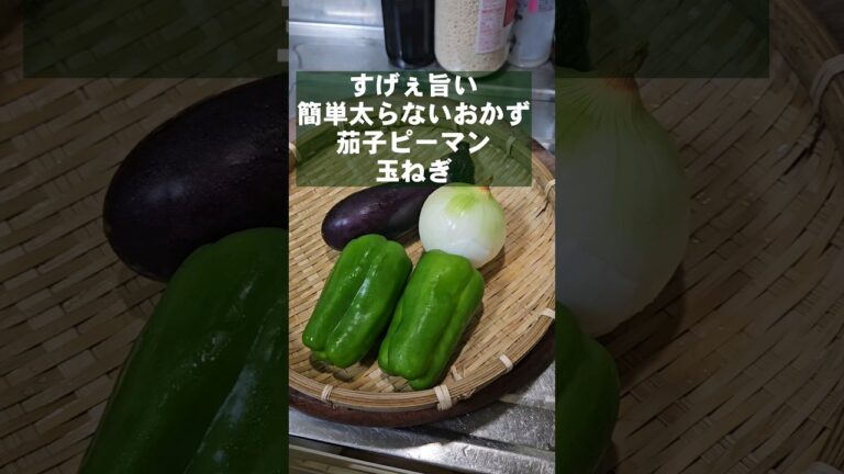 【茄子ピーマン玉ねぎ簡単レシピ】炒めるだけ！おつまみ副菜おかず余り物が無敵になるワンパンレシピ