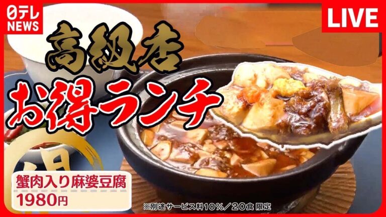 【ランチまとめ】 高級店のお得なランチ/一品入魂のウマい店豪華！魅惑の食べ放題 　などグルメニュースライブ（日テレNEWS LIVE）