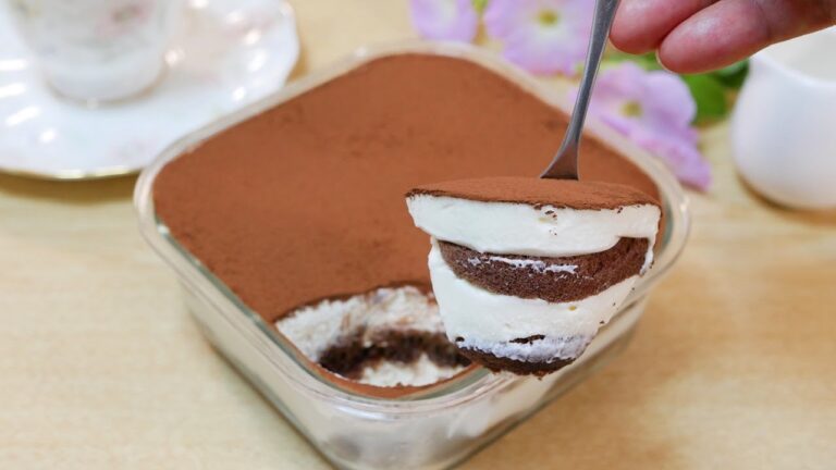 混ぜて冷やすだけの簡単ティラミス Easy tiramisu just mix and cool