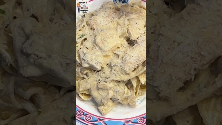 قيتوتشيني الدجاج بصلصة ألفريدو |Chicken Mushroom Fettuccini in Alfredo Sauce | Link in first comment