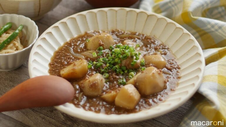 とろとろほっこり♪里芋と 玉ねぎの そぼろ 煮 のレシピ 作り方