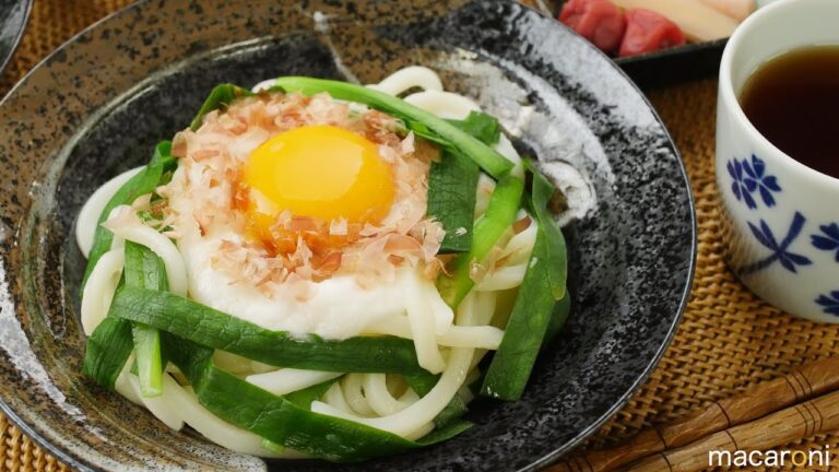 ふわシャキ食感がクセになる！ 冷やし ニラ とろろ うどん のレシピ 作り方