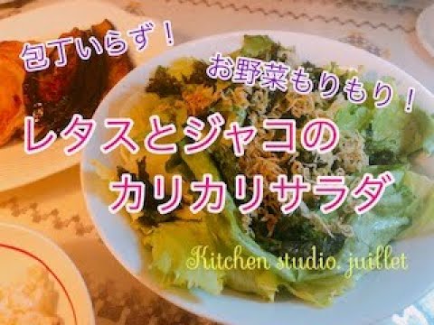 【 止まらない！お野菜ぺろり。レタスとジャコのカリカリサラダ】 簡単レシピ動画で紹介