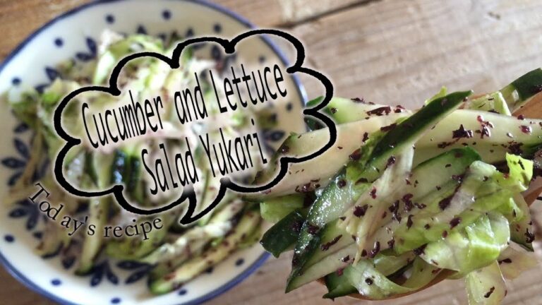 ３分以内でもう１品♪　キュウリとレタスのゆかり和え　Speed recipe! How to make Side dishes of Japan Cucumber and lettuce salad