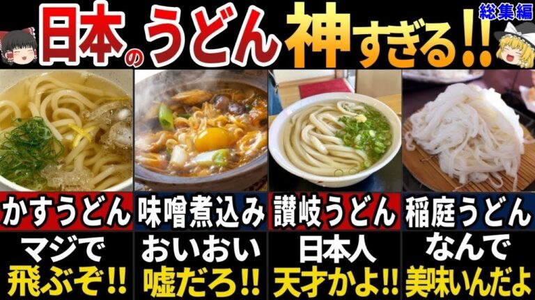 【ゆっくり解説】海外の人が大絶賛！日本のヤバすぎるうどん7選【総集編】