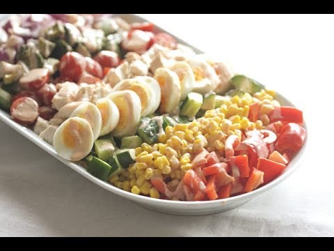 コクうま♥濃厚ドレッシングの簡単コブサラダ！ ~ cobb salad【料理レシピはParty Kitchen🎉】