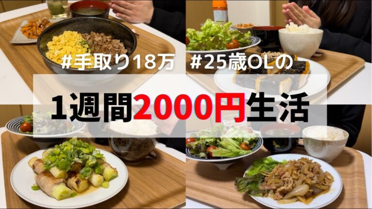 食費1ヶ月1万円の一人暮らしごはん【1週間分紹介】 /Weekly Cooking