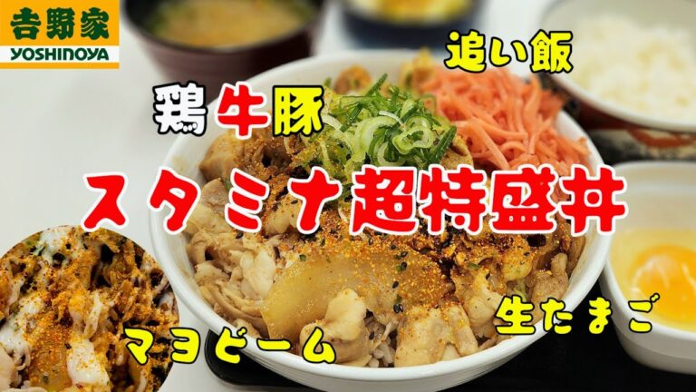 ガッツリ肉な気分ならコレ！追い飯標準装備のスタミナ超特盛丼　#吉野家