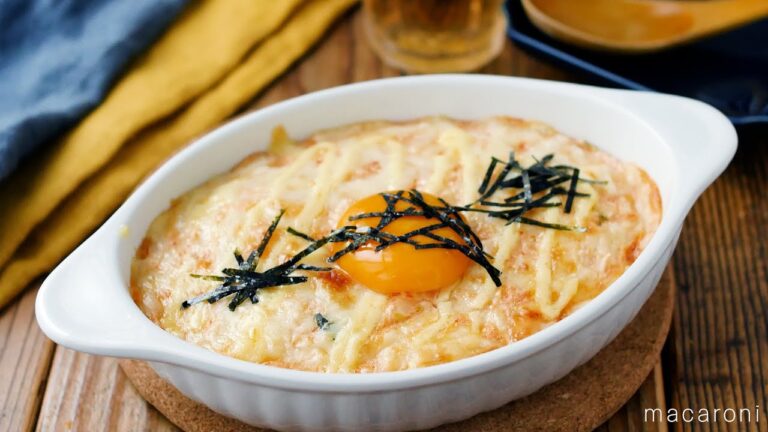 【キムチとろろ焼き】とろ〜り絶品おつまみ！トースターで簡単♪｜macaroni（マカロニ）