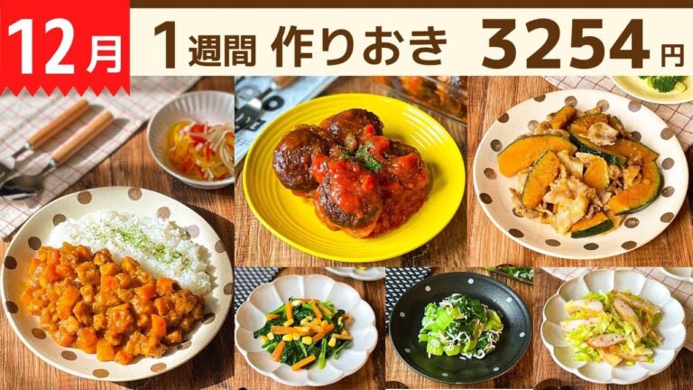 【1週間作り置き】超節約！かんたんおかずレシピ全11品