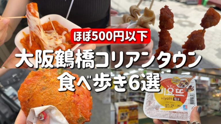 【食べ歩き】大阪・鶴橋コリアンタウン食べ歩き6選！！食い倒れの女旅！！