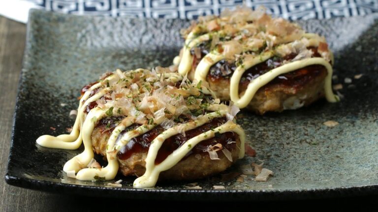 キャベツのお好み焼き風ハンバーグ / Grilled-hamburg-OKONOMIYAKI-flavor